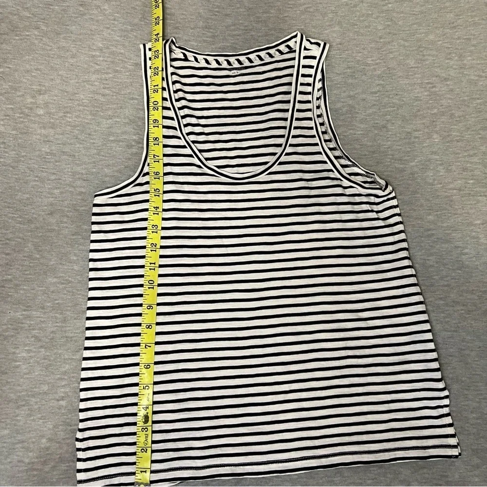 Madewell Black and White Striped Relaxed Tank Top